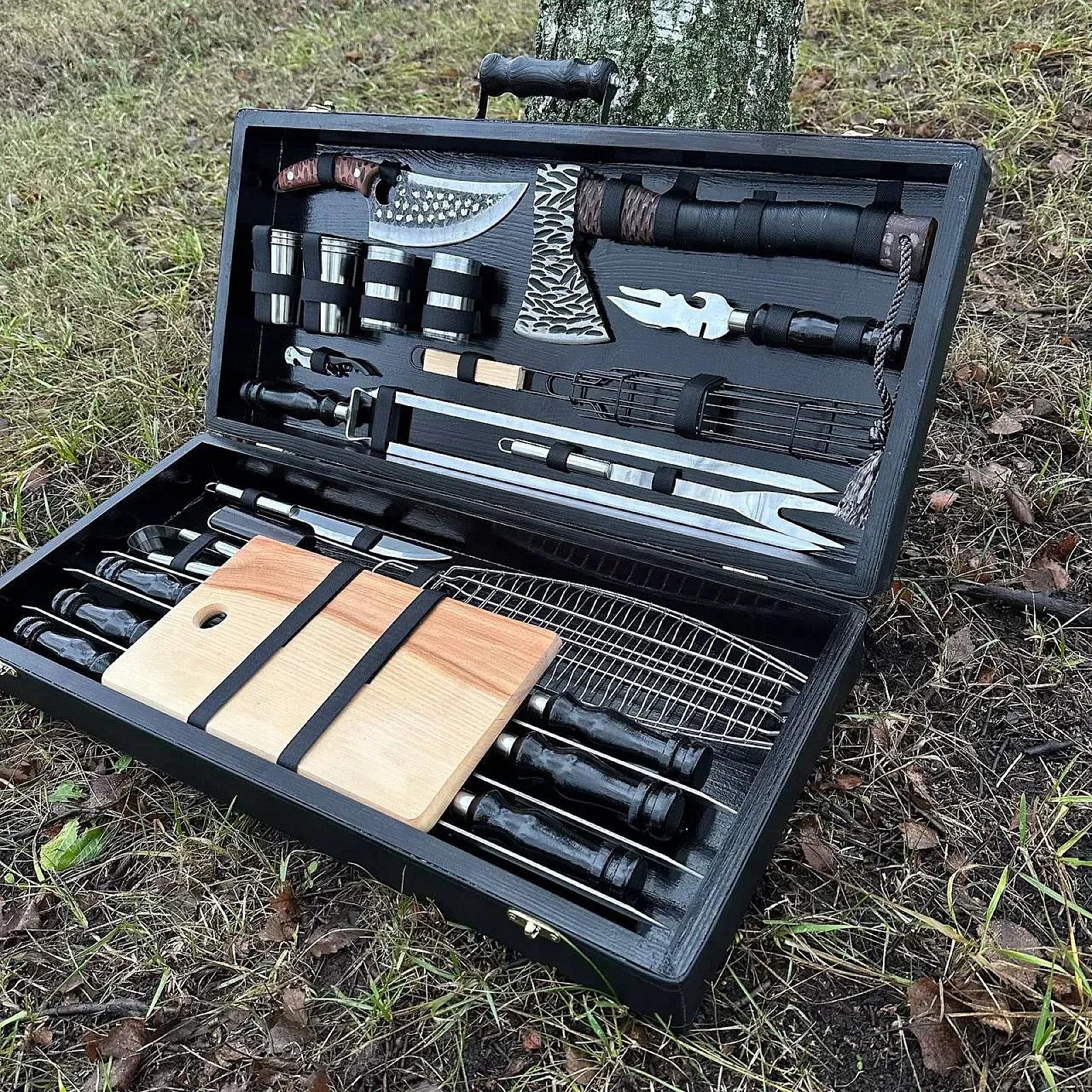 Кейс дерев’яний «Арсенал Чоловічий»: набір шампурів