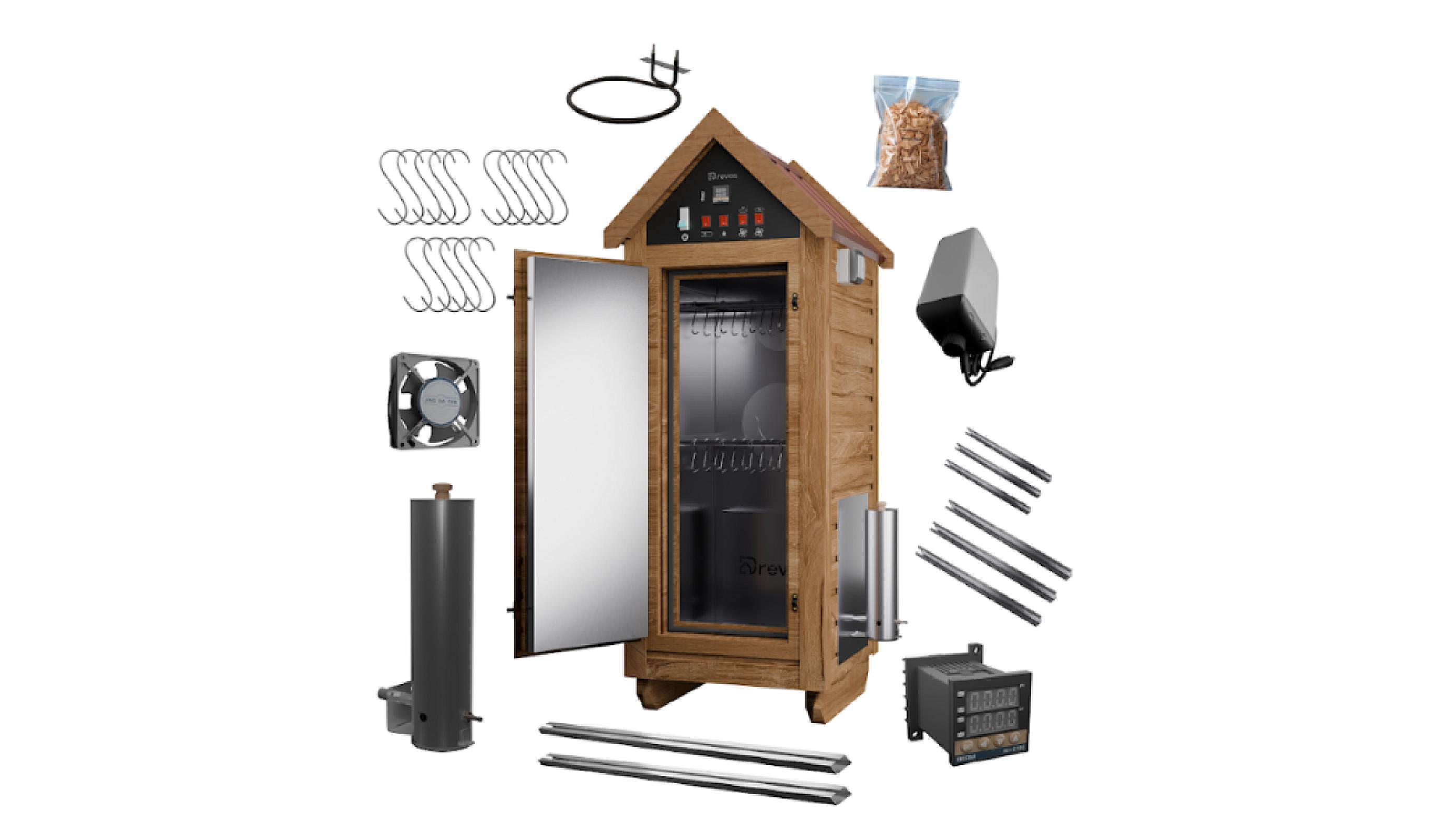 Сімейна 2.0 Коптильня 3 в 1 для сушіння, гарячого та холодного копчення