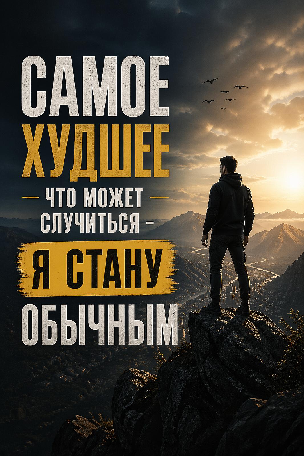наклейка 10×10 см "Найгірше - це стати звичайним" 2,0