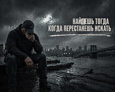 Наклейка “Знайдеш тоді, коли перестанеш шукати…”