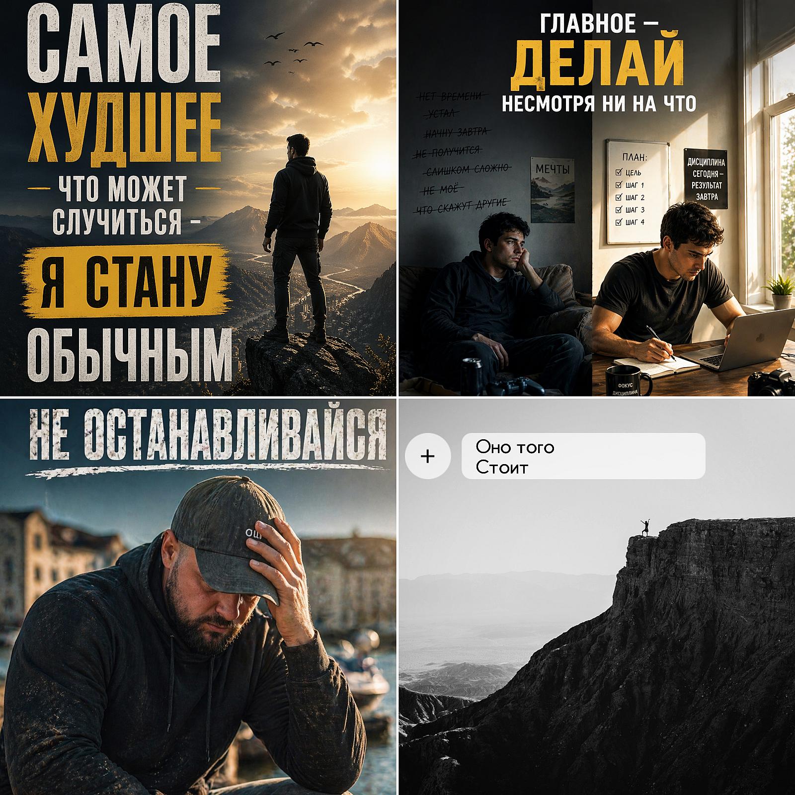 Набір мотиваційних стікерів (4 шт.)