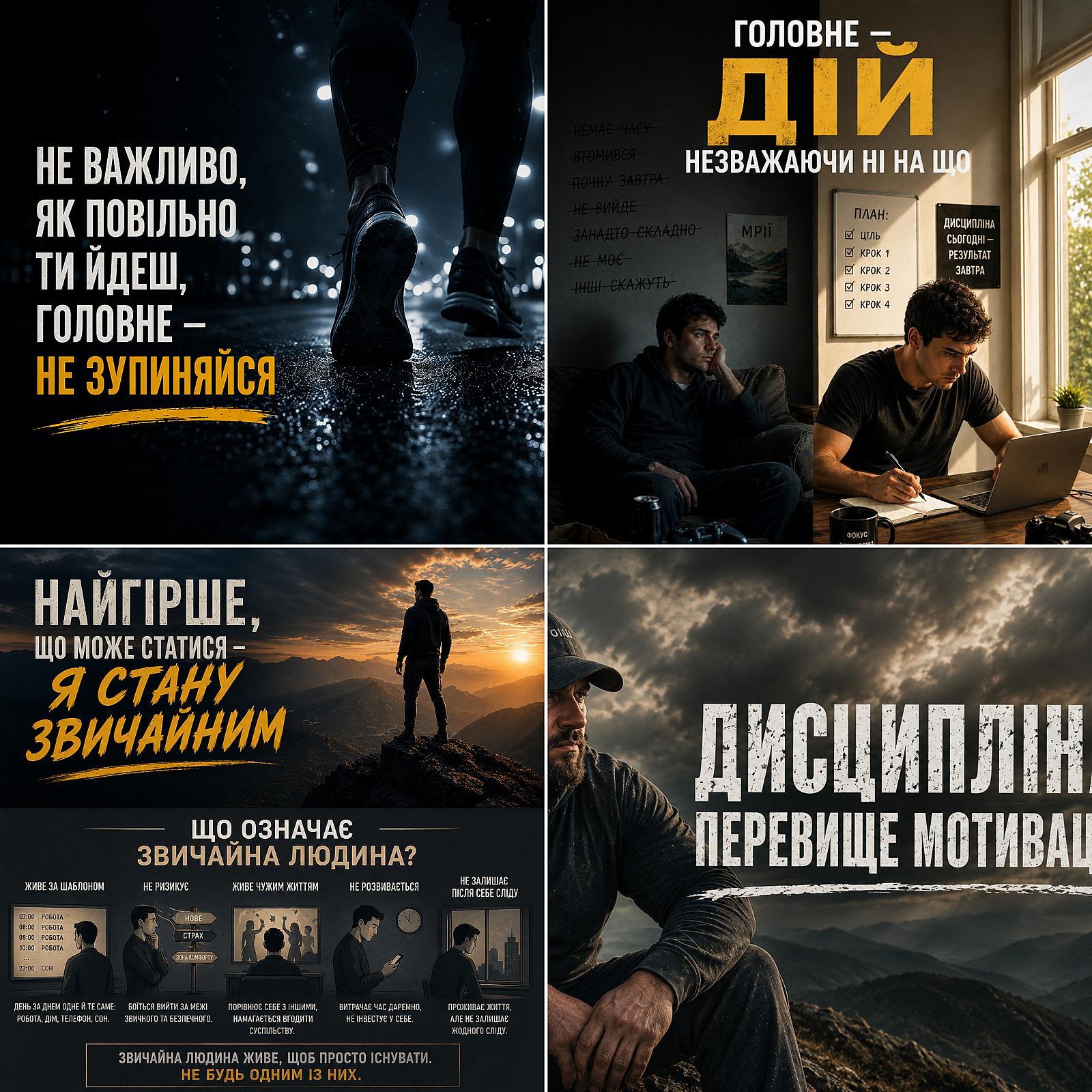 Набір мотиваційних стікерів (4 шт.) №2