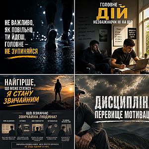 Набір мотиваційних стікерів (4 шт.) №2