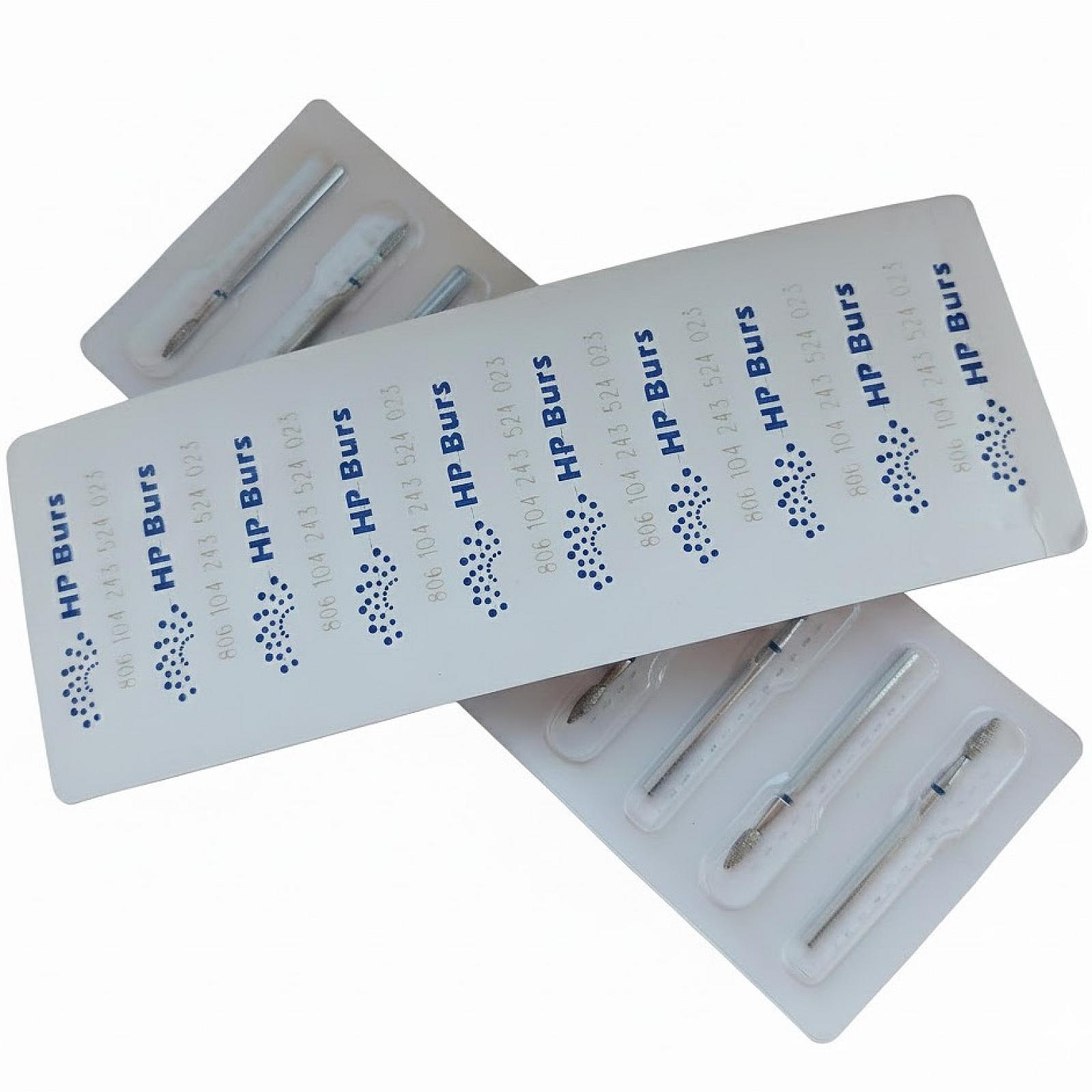 Фреза насадка алмазна для манікюру полум'я 2,3 мм рабоча частина 8,00 мм синє кільце