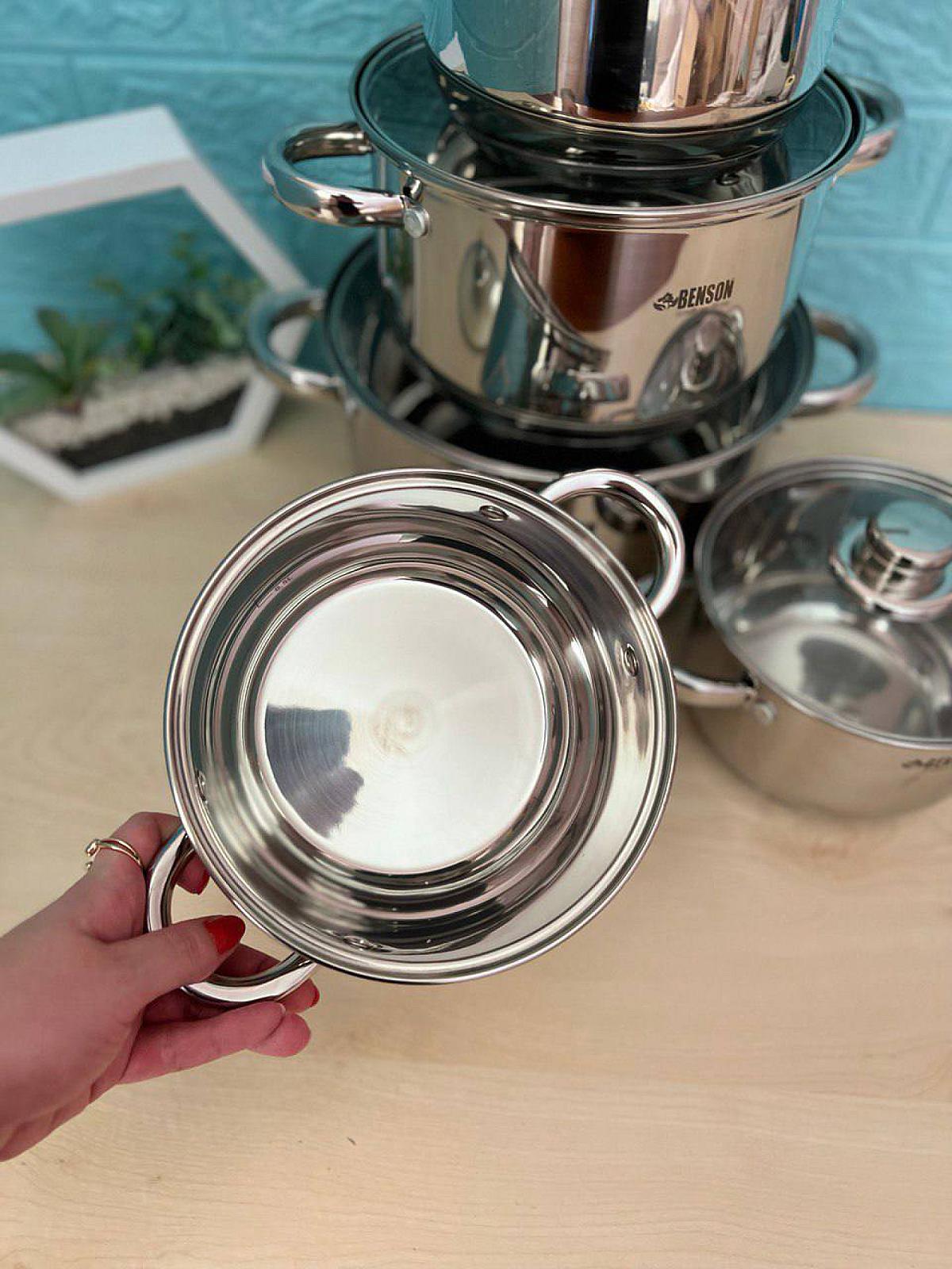 Набір посуду з високоякісної нержавіючої сталі на 12 предметів