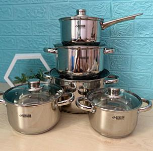 Набір посуду з високоякісної нержавіючої сталі на 12 предметів