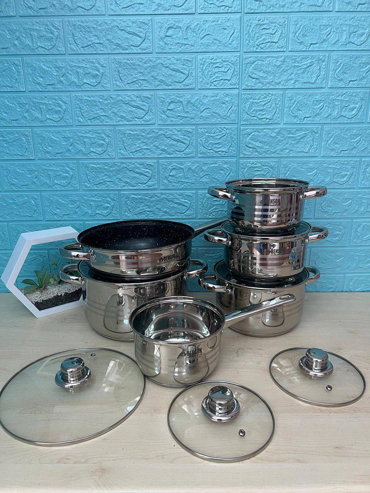 Набір посуду з високоякісної нержавіючої сталі на 12 предметів