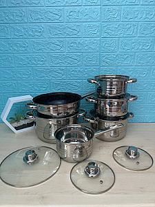 Набір посуду з високоякісної нержавіючої сталі на 12 предметів