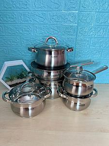 Набір посуду з високоякісної нержавіючої сталі на 12 предметів