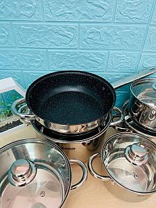 Набір посуду з високоякісної нержавіючої сталі на 12 предметів