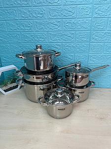 Набір посуду з високоякісної нержавіючої сталі на 12 предметів