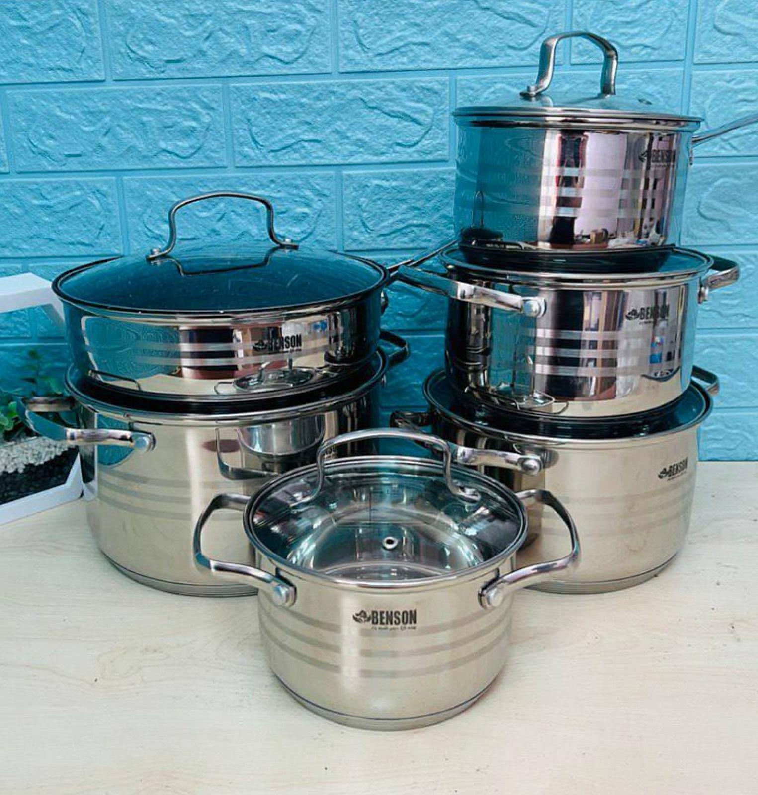 Набір посуду з високоякісної нержавіючої сталі на 12 предметів