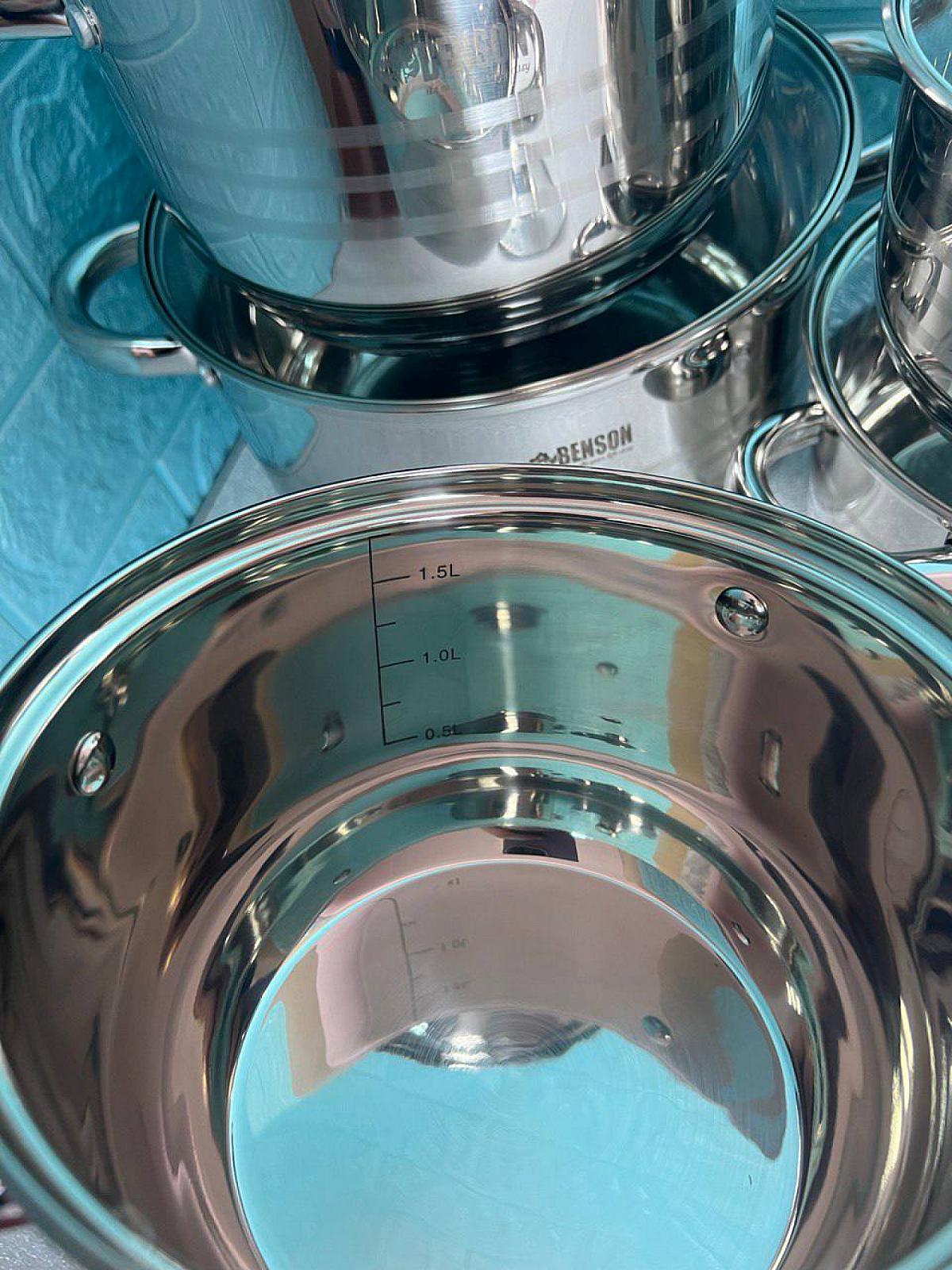 Набір посуду з високоякісної нержавіючої сталі на 18 предметів