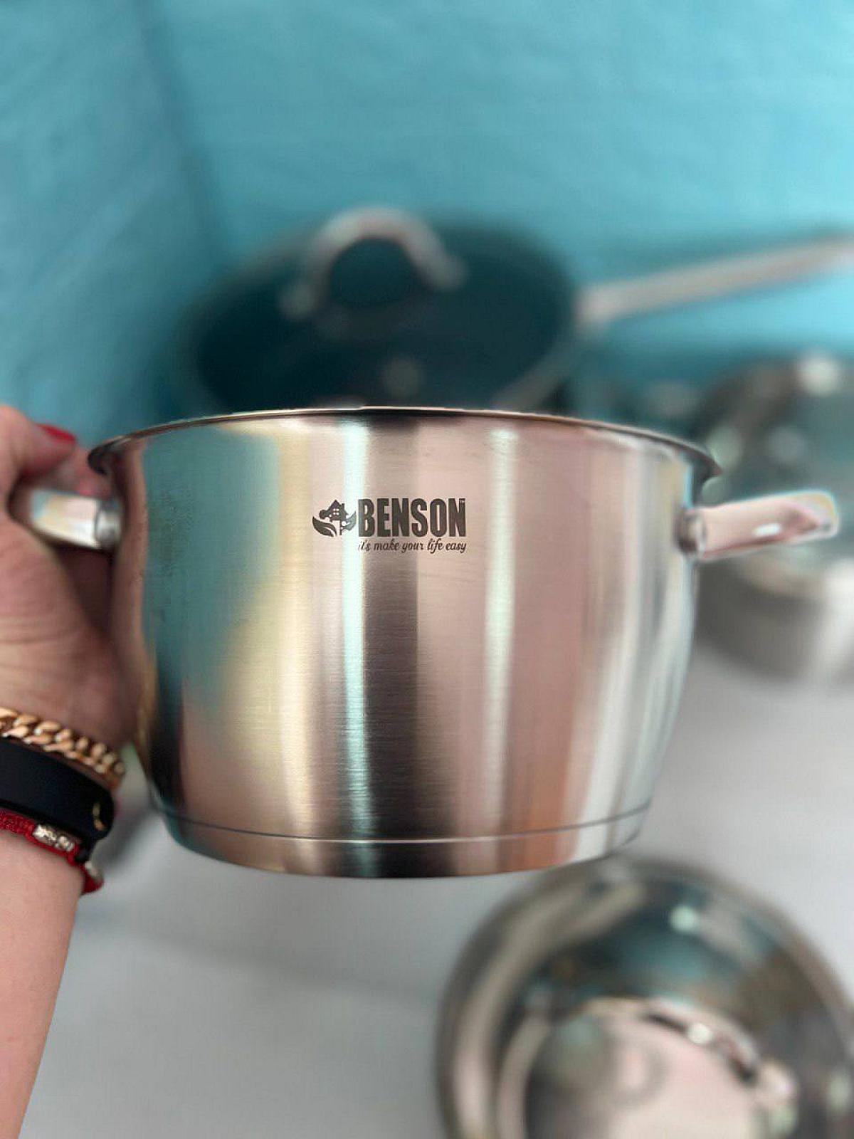 Набір посуду з високоякісної нержавіючої сталі на 10 предметів