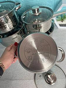 Набір посуду з високоякісної нержавіючої сталі на 10 предметів