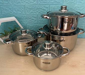 Набір посуду з високоякісної нержавіючої сталі на 8 предметів