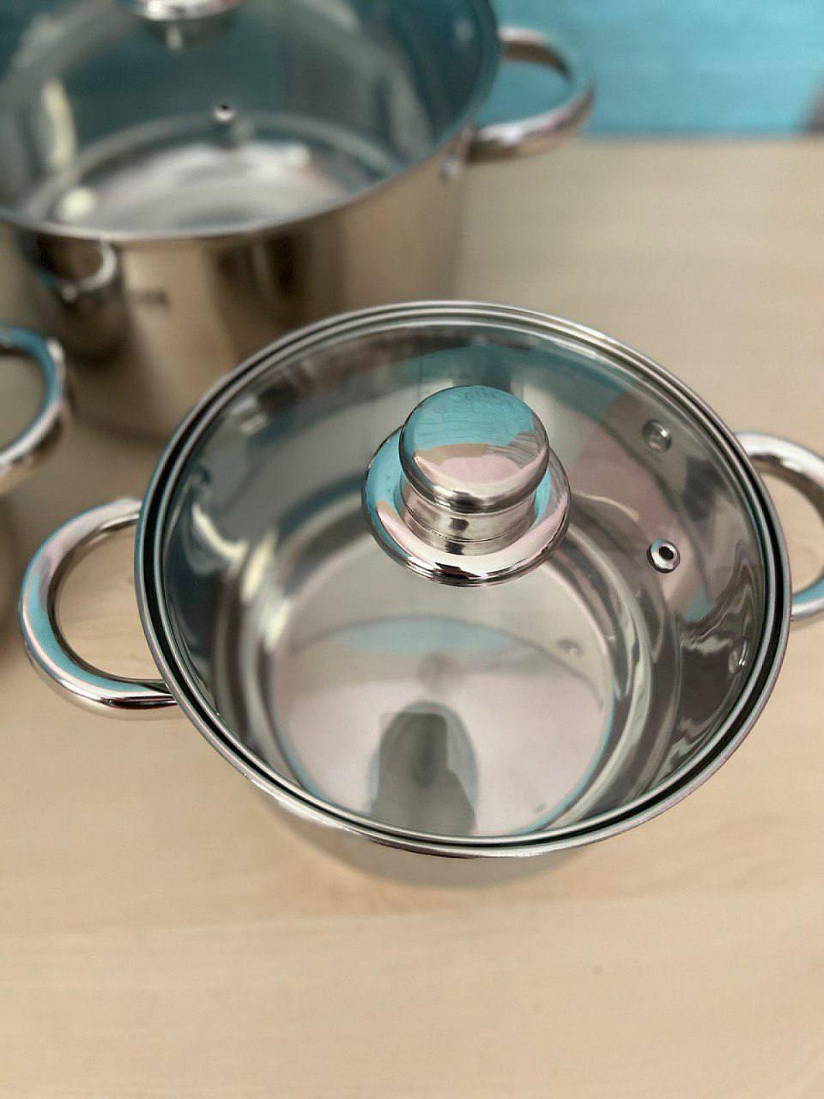 Набір посуду з високоякісної нержавіючої сталі на 8 предметів