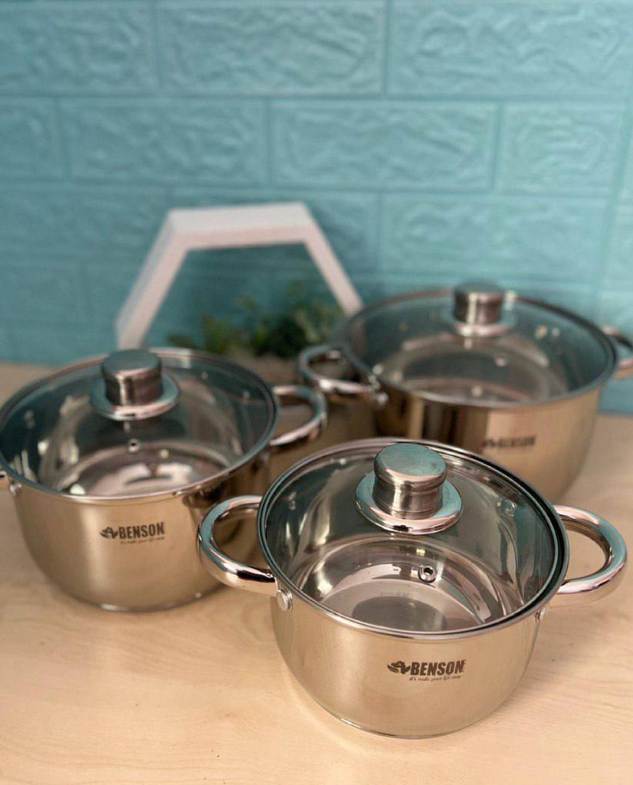 Набір посуду з нержавіючої сталі на 6 предметів