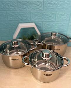 Набір посуду з нержавіючої сталі на 6 предметів