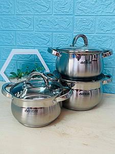 Набір посуду з нержавіючої сталі на 6 предметів