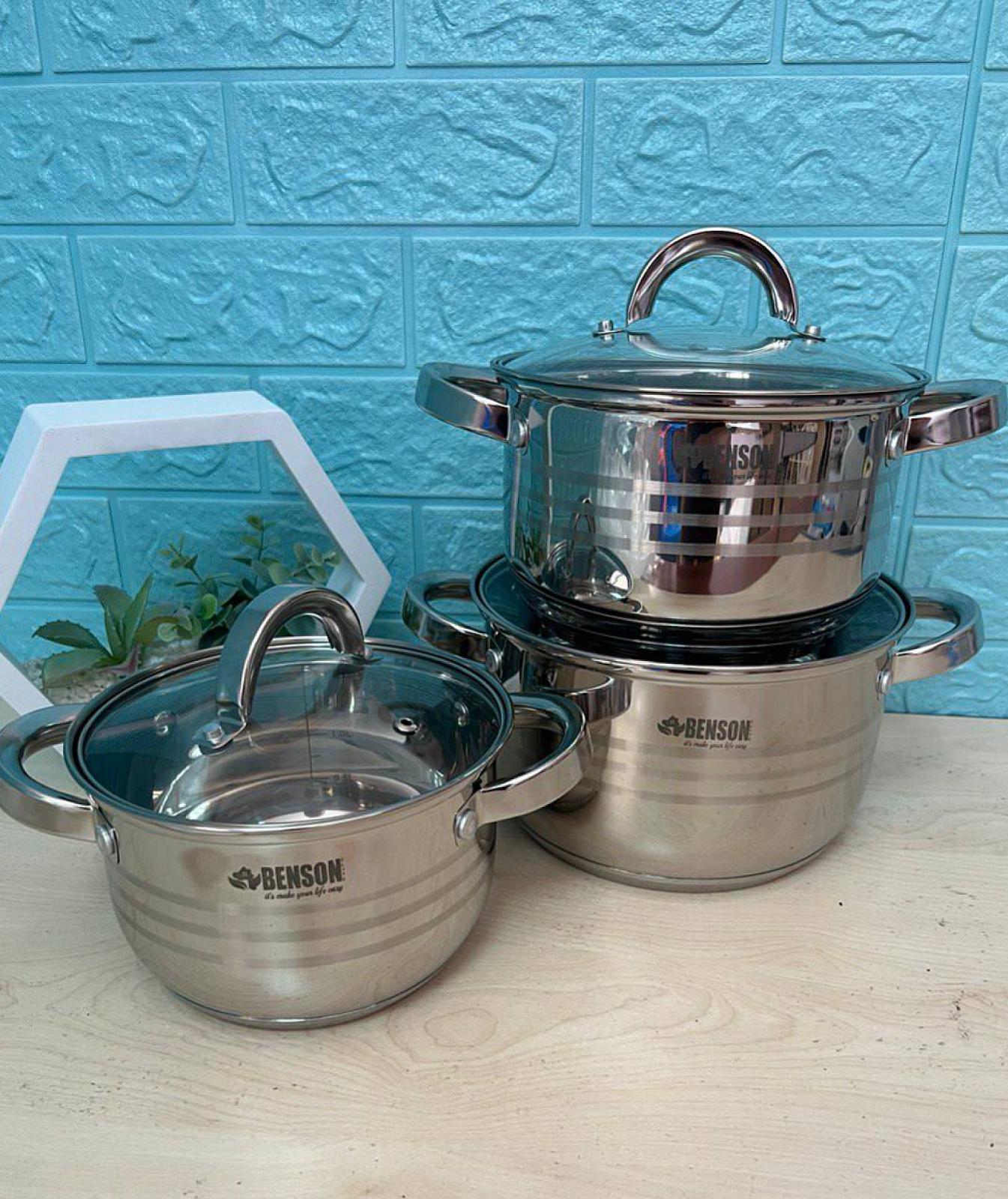 Набір посуду з нержавіючої сталі на 6 предметів