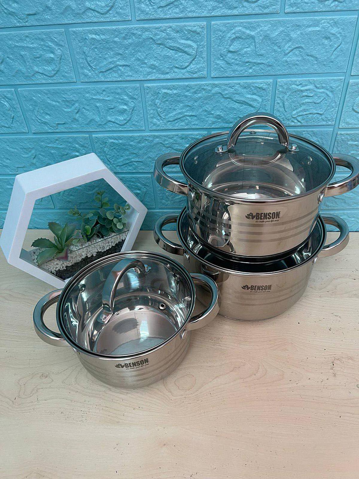 Набір посуду з нержавіючої сталі на 6 предметів