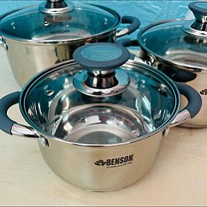 Набір посуду з нержавіючої сталі на 6 предметів