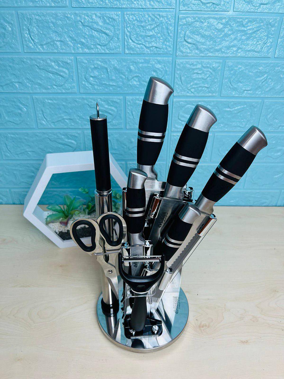 Набор кухонных ножей на 8 предметов из высококачественной нержавеющей стали