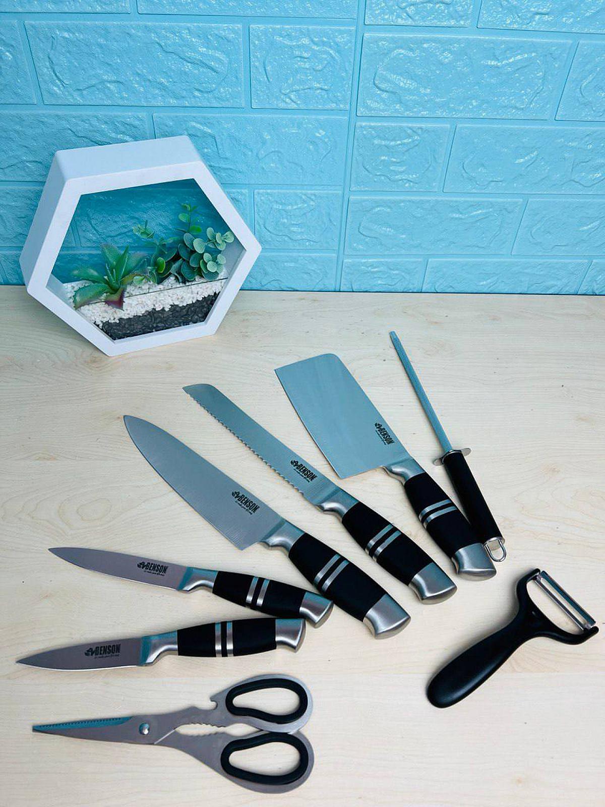 Набор кухонных ножей на 8 предметов из высококачественной нержавеющей стали