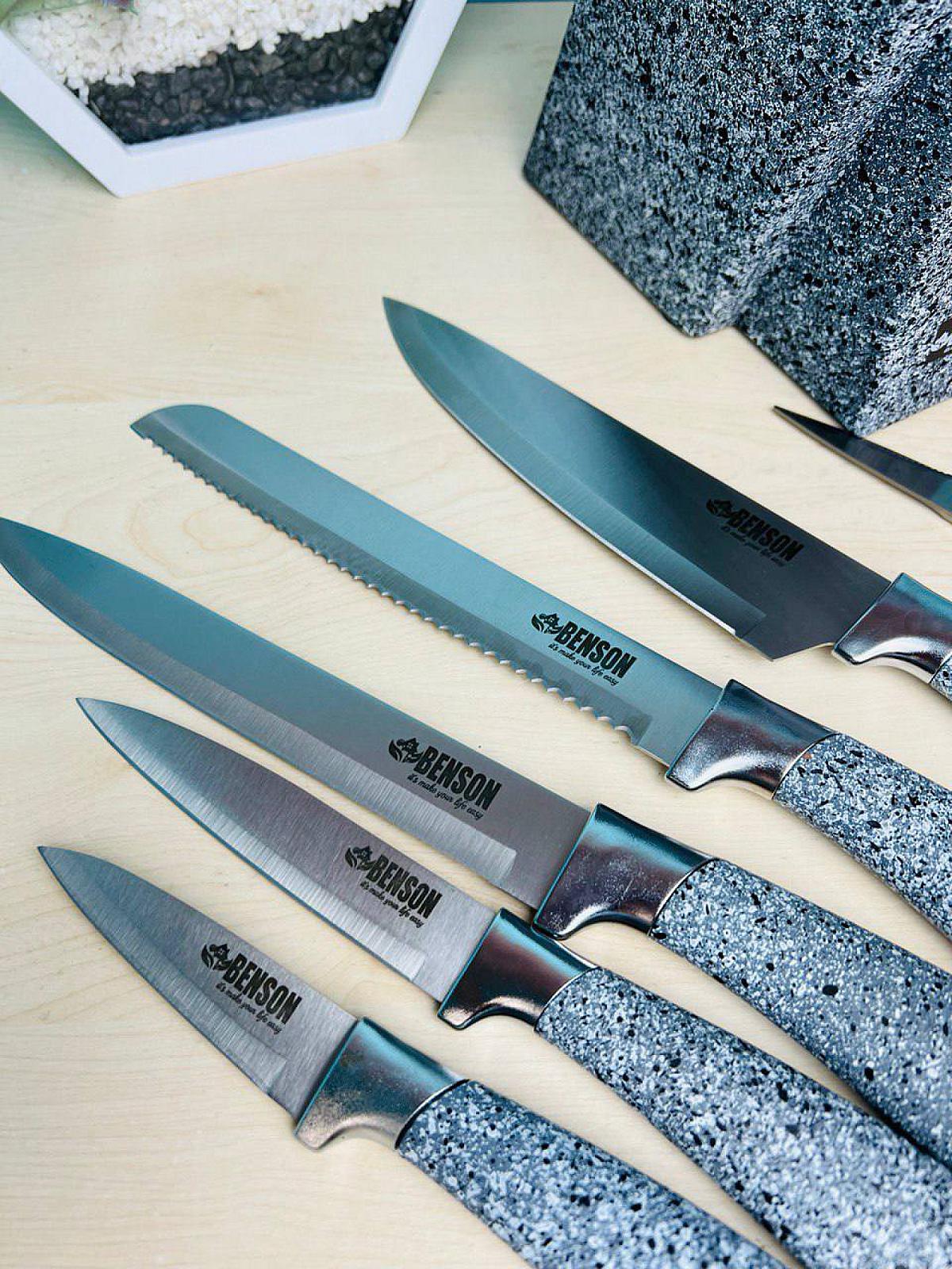 Набор кухонных ножей на 6 предметов из высококачественной нержавеющей стали