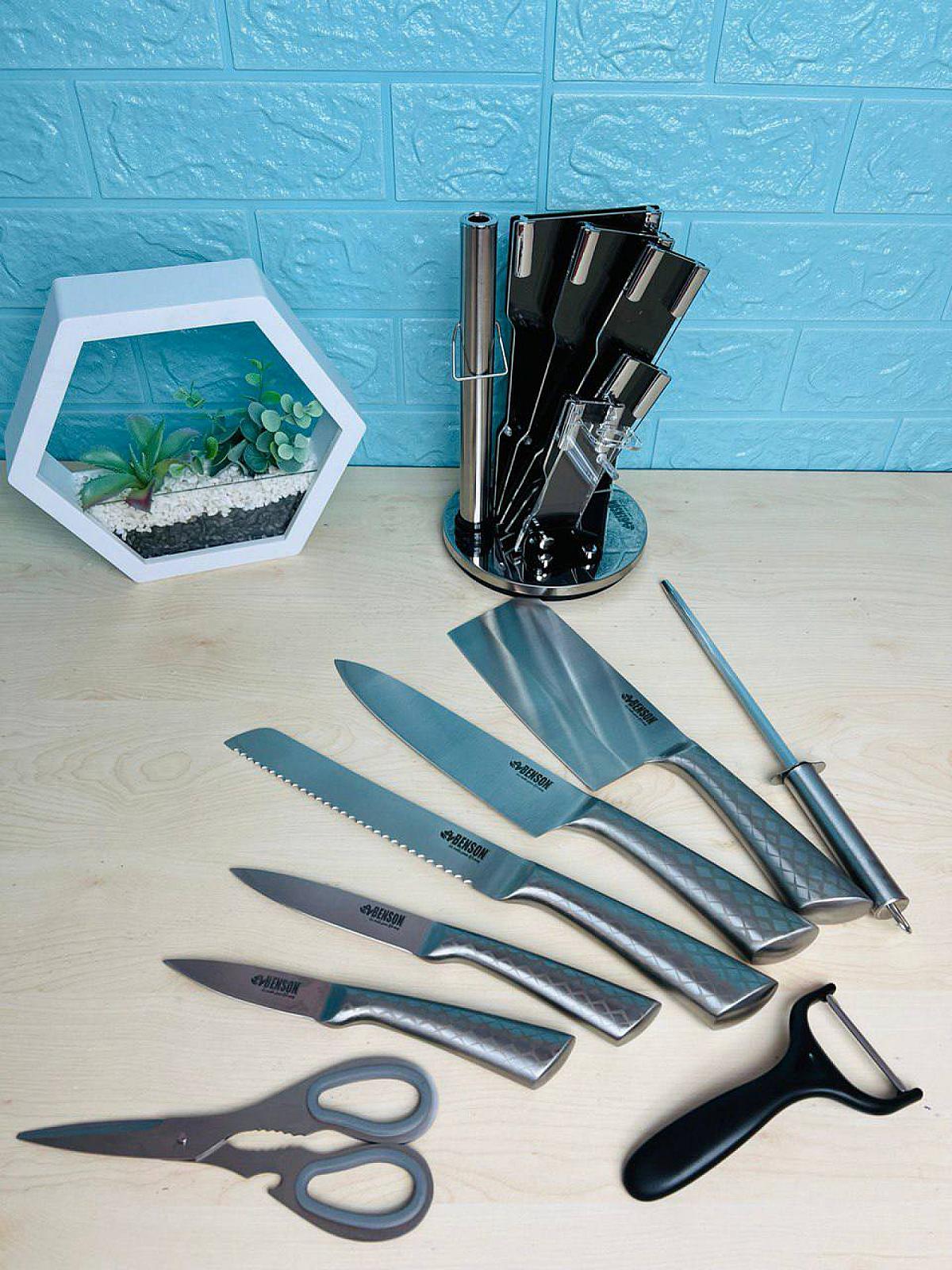 Набор кухонных ножей на 8 предметов из высококачественной нержавеющей стали