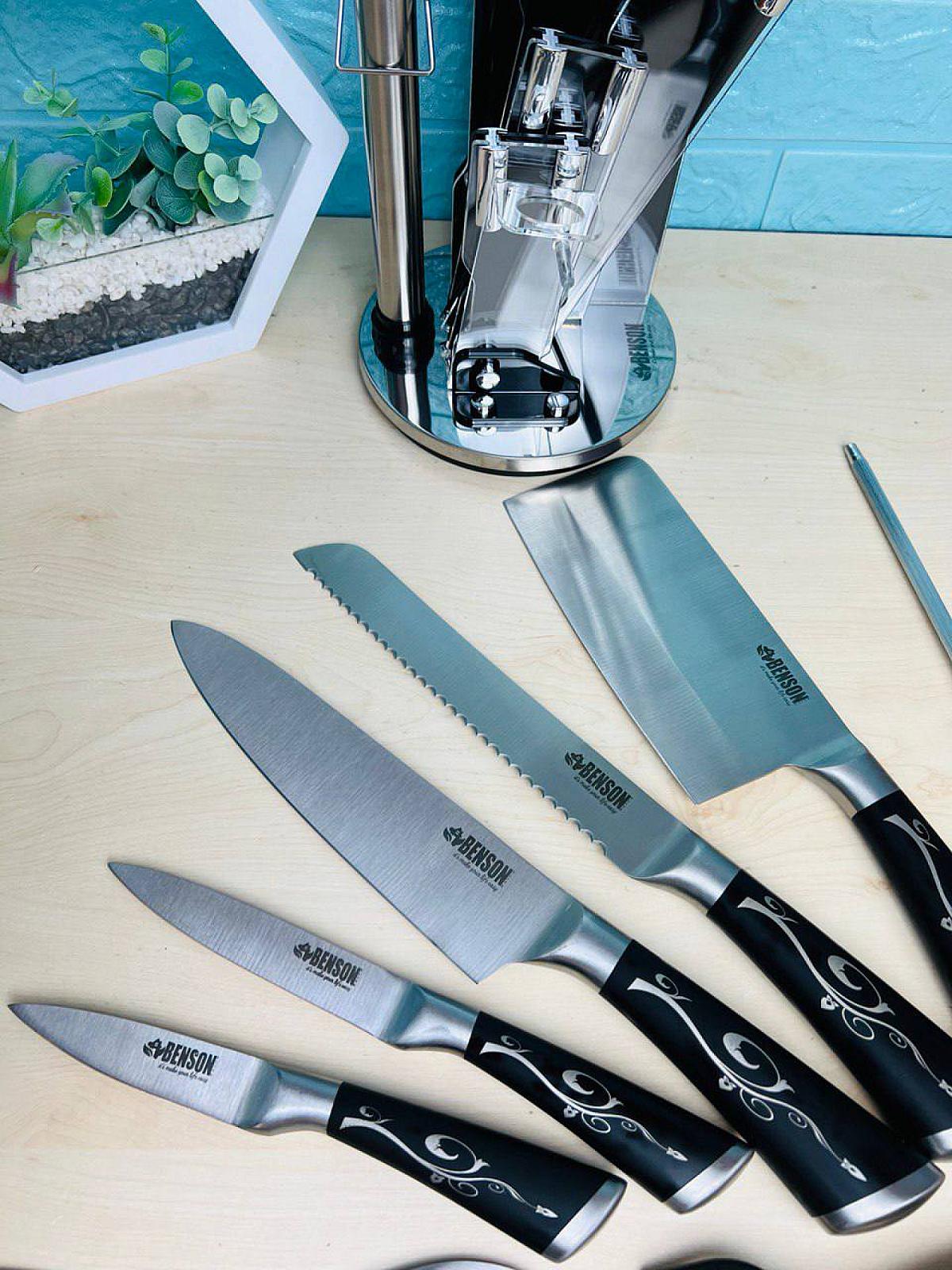 Набор кухонных ножей на 8 предметов из высококачественной нержавеющей стали