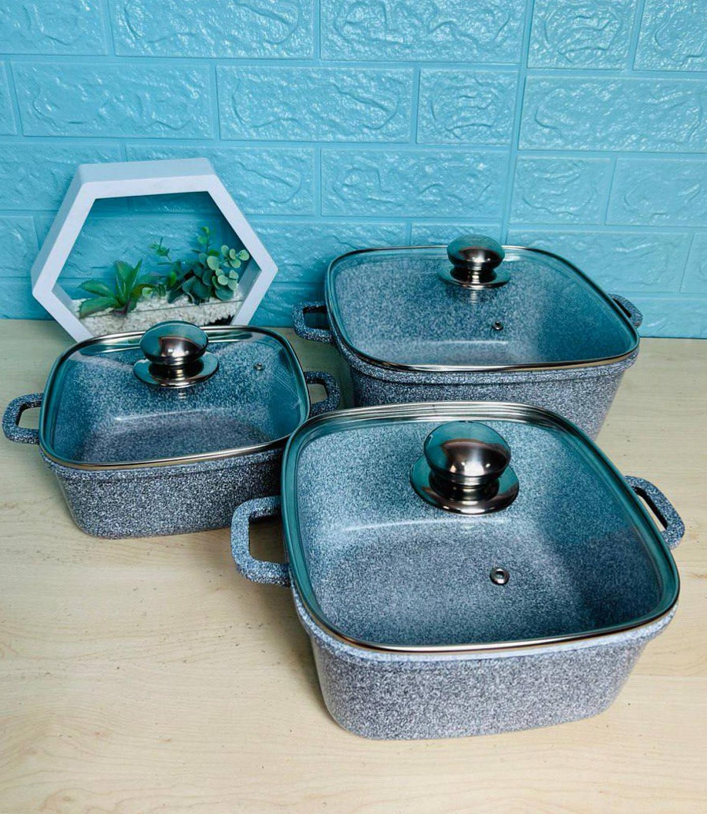 Набор с гранитным антипригарным покрытием на 6 предметов