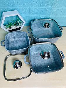 Набор с гранитным антипригарным покрытием на 6 предметов