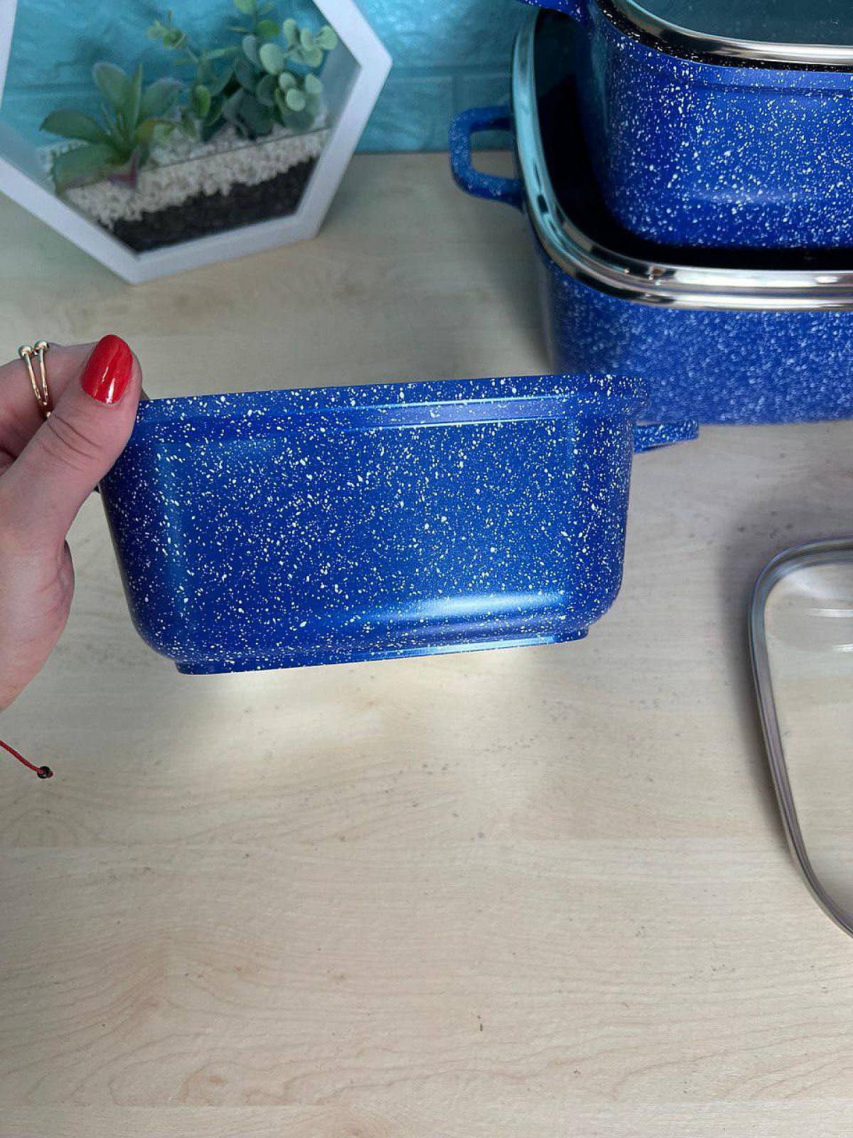 Изысканный набор с мраморным антипригарным покрытием на 6 предметов