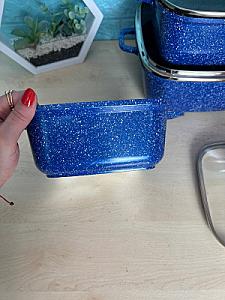 Изысканный набор с мраморным антипригарным покрытием на 6 предметов