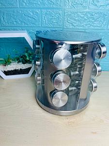 Набор для специй из высококачественной нержавеющей стали на 12 баночек