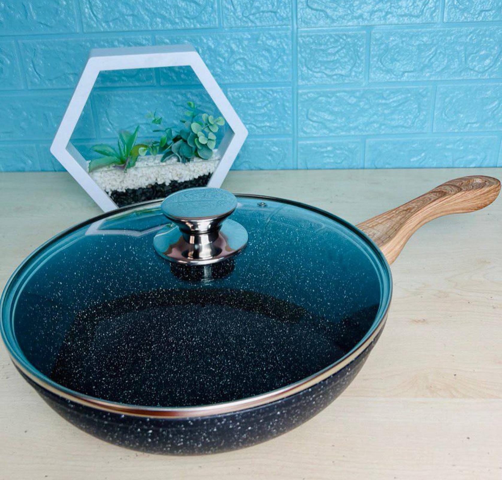 Сковорода WOK с мраморным антипригарным покрытием 30 см