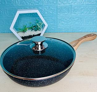 Сковорода WOK с мраморным антипригарным покрытием 30 см