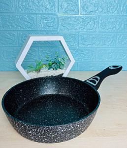 Сковорода с мраморным антипригарным покрытием. Диаметр 24*6,5 см