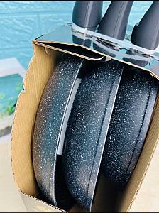 Набор сковород с мраморным антипригарным покрытием без крышки! 22 см, 24 см, 28 см