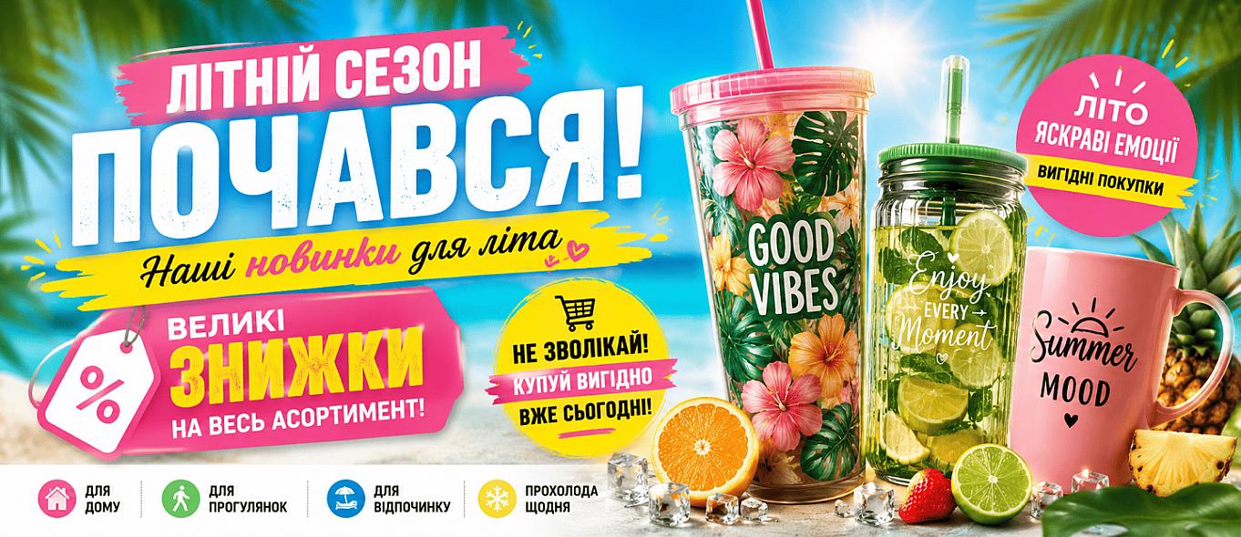 Великі знижки для літніх стаканів 🎁☀️