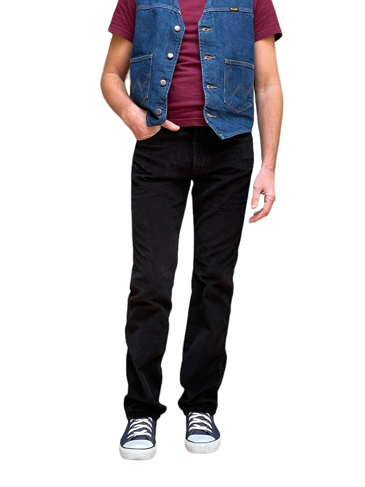 Чоловічі вельветові джинси Wrangler Regular Fit Black - чорний