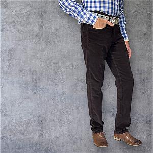 Чоловічі вельветові джинси Regular Fit  темно-коричневі (Dark Chocolate)