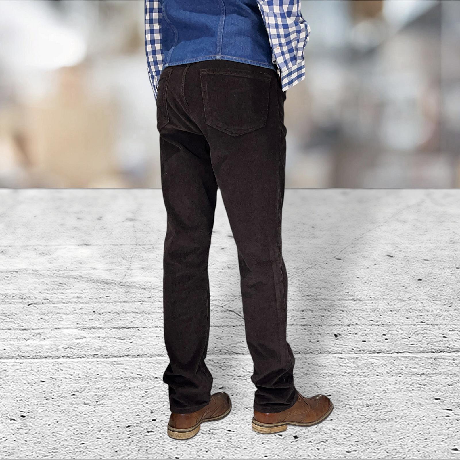 Чоловічі вельветові джинси Regular Fit  темно-коричневі (Dark Chocolate)