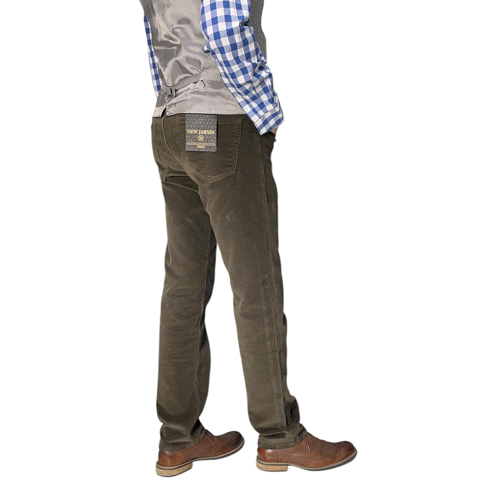 вельветові джинси Regular Fit темно-оливкового кольору