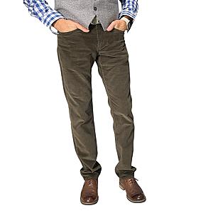 вельветові джинси Regular Fit темно-оливкового кольору