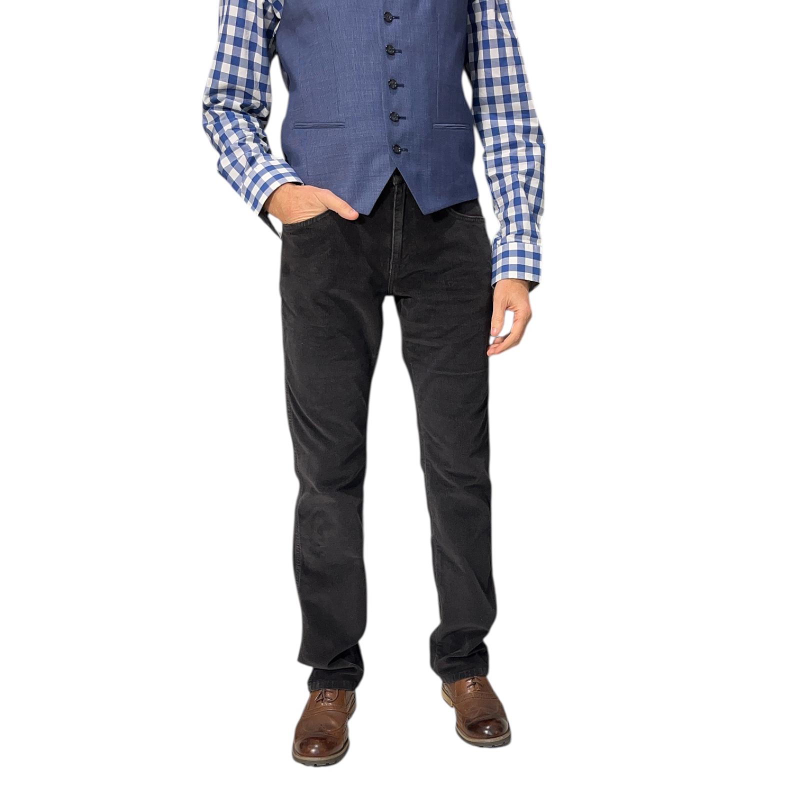 вельветові джинси Wrangler Arizona Dark Khaki темно-коричневий