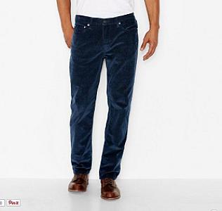 вельветові джинси 506 Regular Fit Dark Blue темно-синій