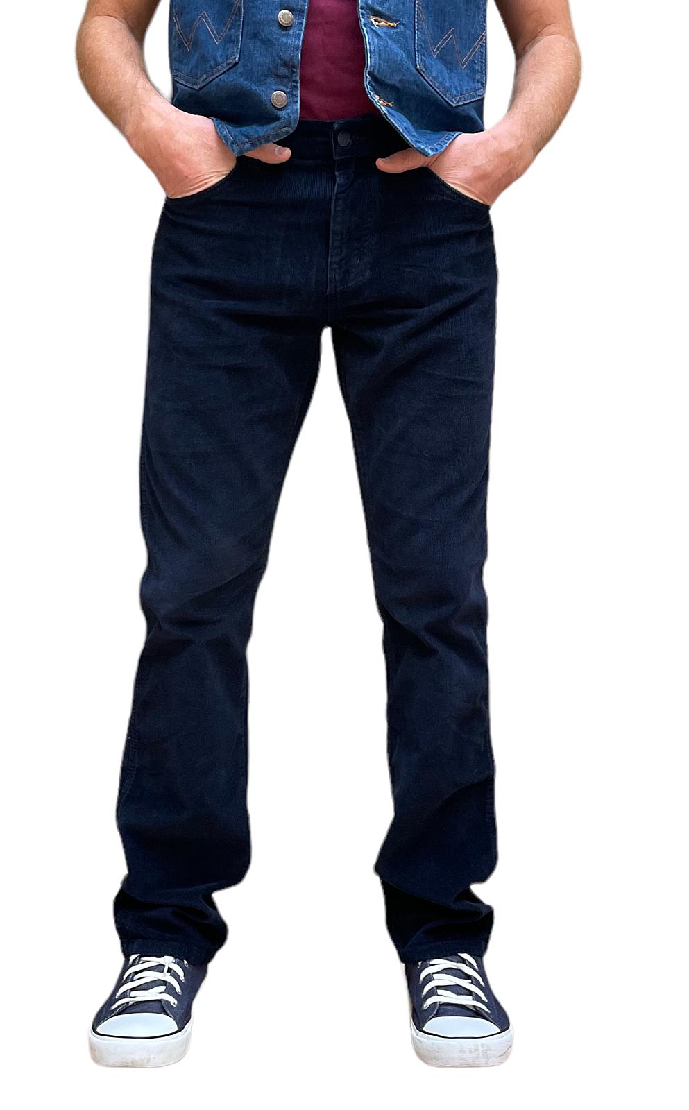 вельветові джинси Wrangler Arizona Dark Blue - темно синій